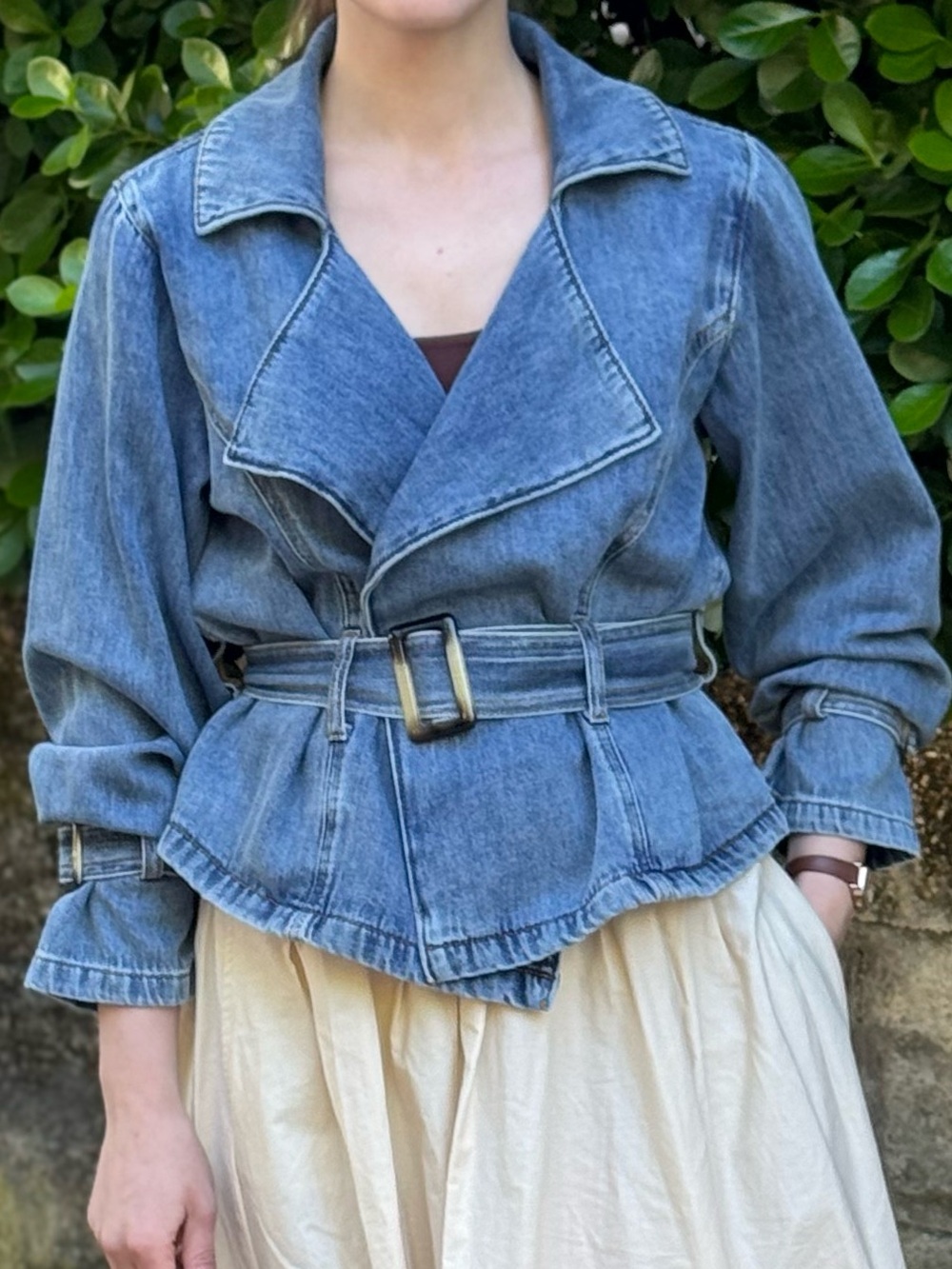 Worn once Habitual XS denim Jacket with belt